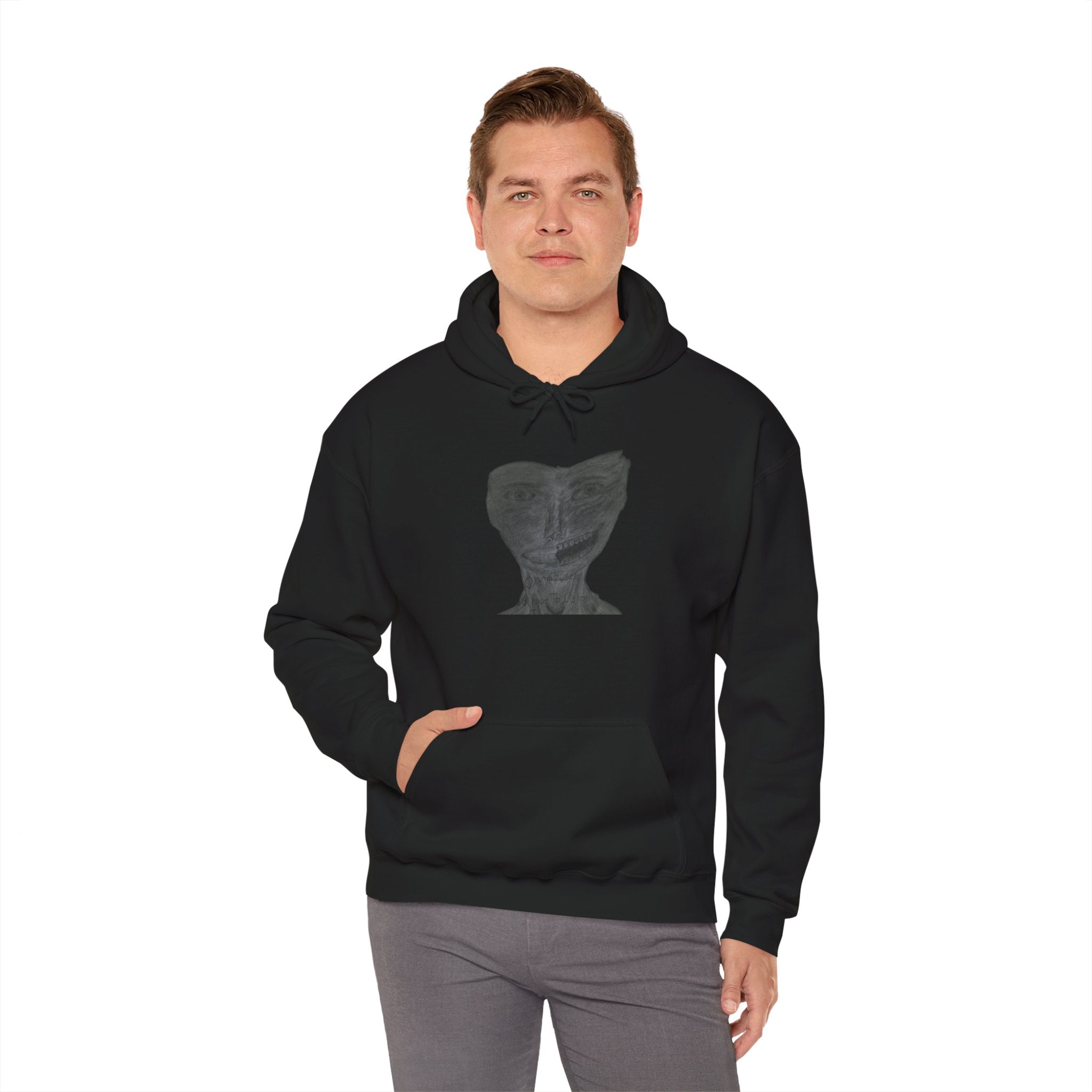 Unisex Heavy Blend™ Hooded Sweatshirt - Listen to the Devil Graphic Hoodie, Cozy Streetwear, Gift for Music Lovers