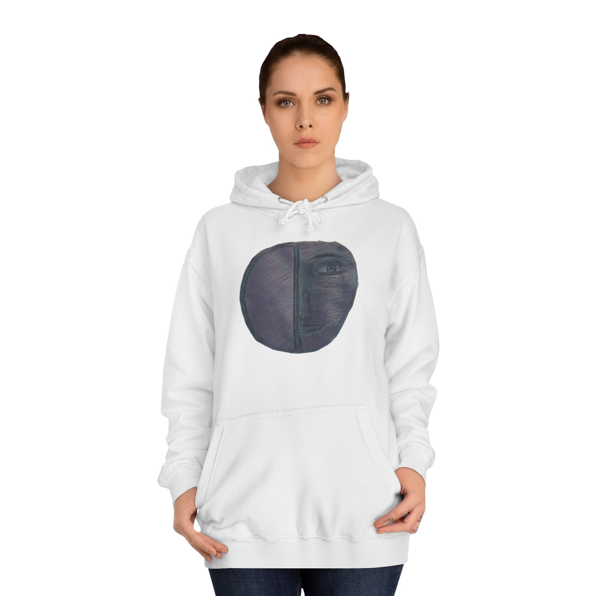 Abstract Art Unisex College Hoodie, Cozy Streetwear, College Gear, Gift for Students, Unique Stylish Hoodie