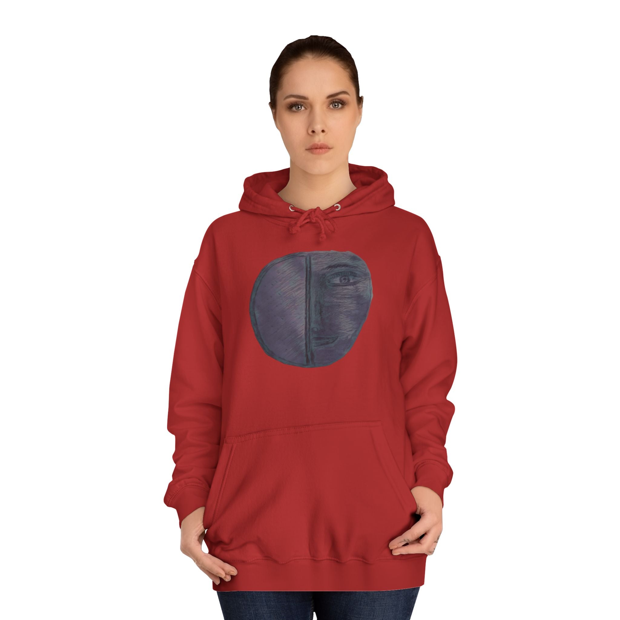Abstract Art Unisex College Hoodie, Cozy Streetwear, College Gear, Gift for Students, Unique Stylish Hoodie