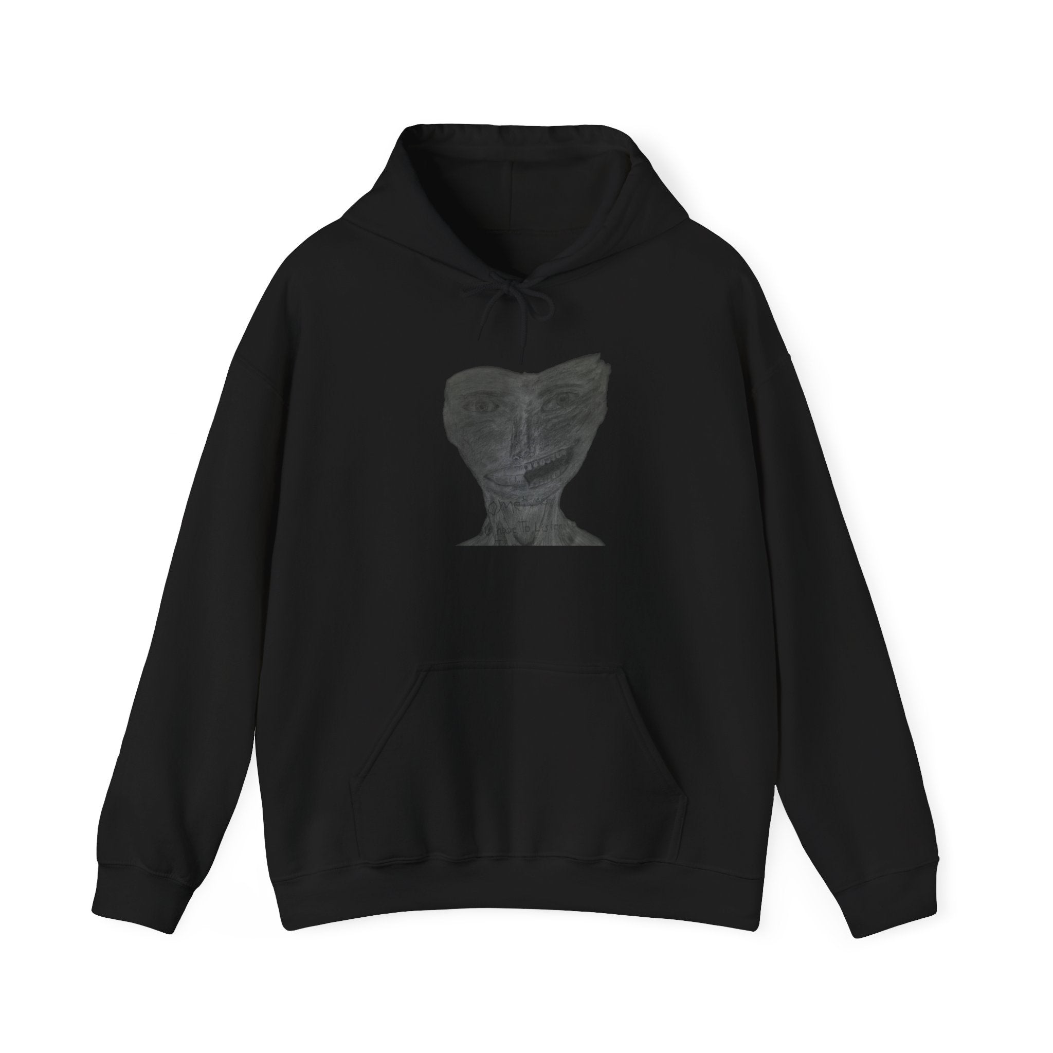 Unisex Heavy Blend™ Hooded Sweatshirt - Listen to the Devil Graphic Hoodie, Cozy Streetwear, Gift for Music Lovers
