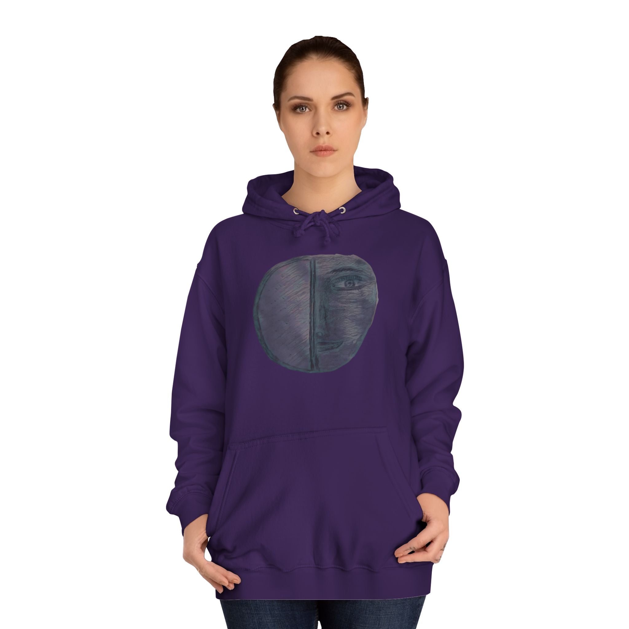 Abstract Art Unisex College Hoodie, Cozy Streetwear, College Gear, Gift for Students, Unique Stylish Hoodie
