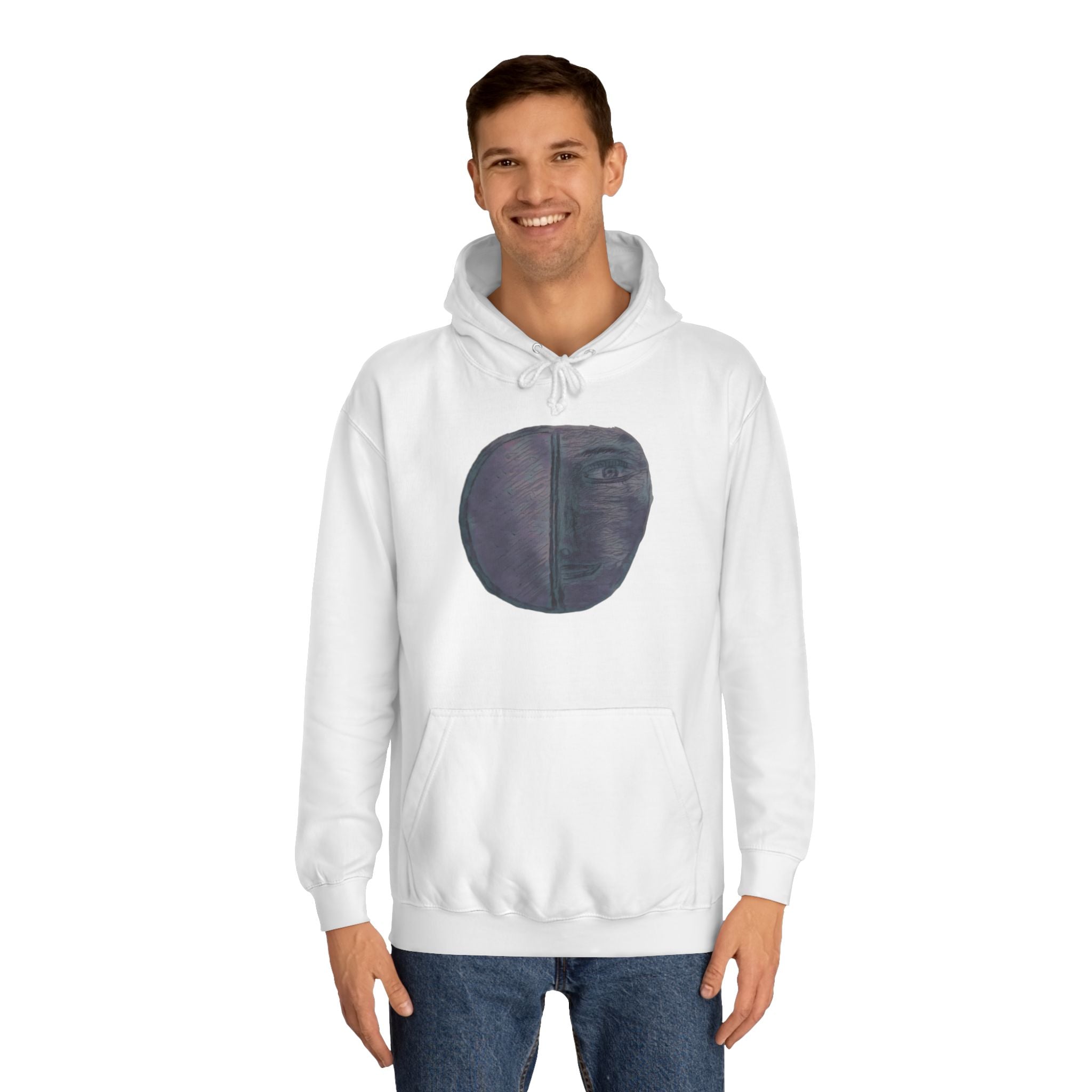 Abstract Art Unisex College Hoodie, Cozy Streetwear, College Gear, Gift for Students, Unique Stylish Hoodie
