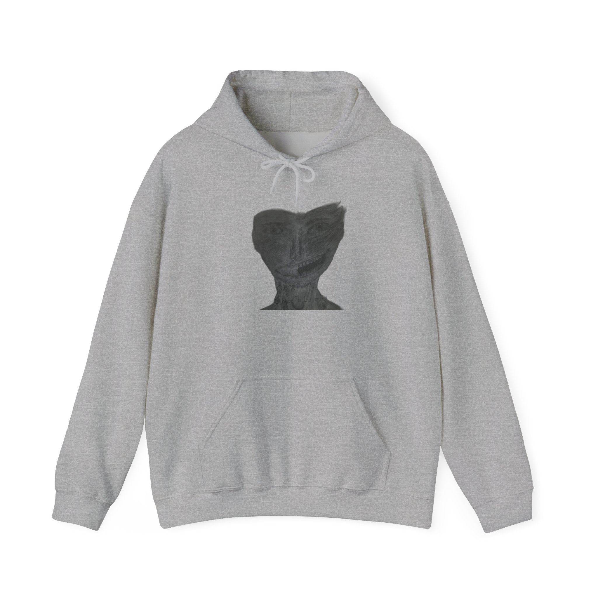 Unisex Heavy Blend™ Hooded Sweatshirt - Listen to the Devil Graphic Hoodie, Cozy Streetwear, Gift for Music Lovers