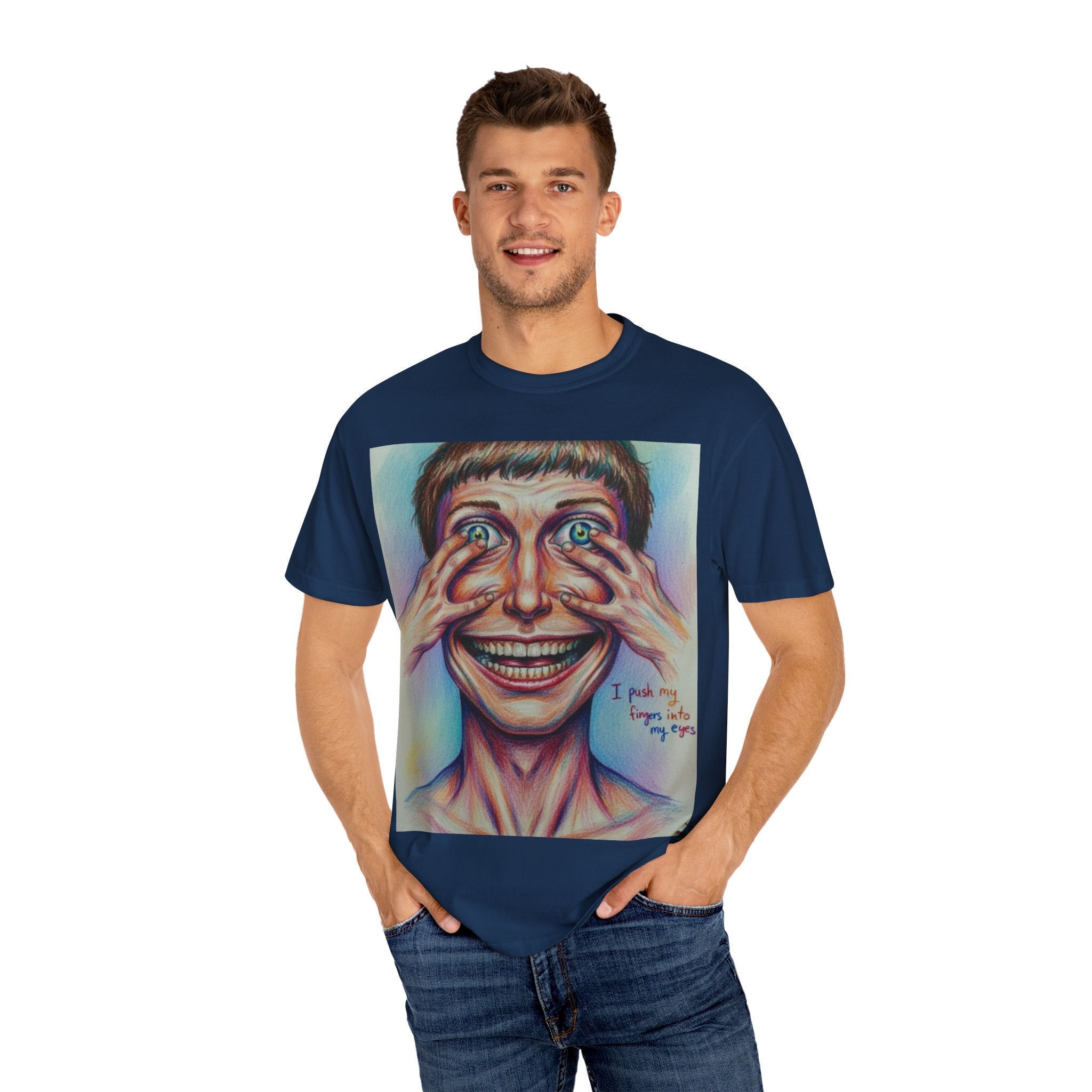 I push my fingers into my eyes T-shirt