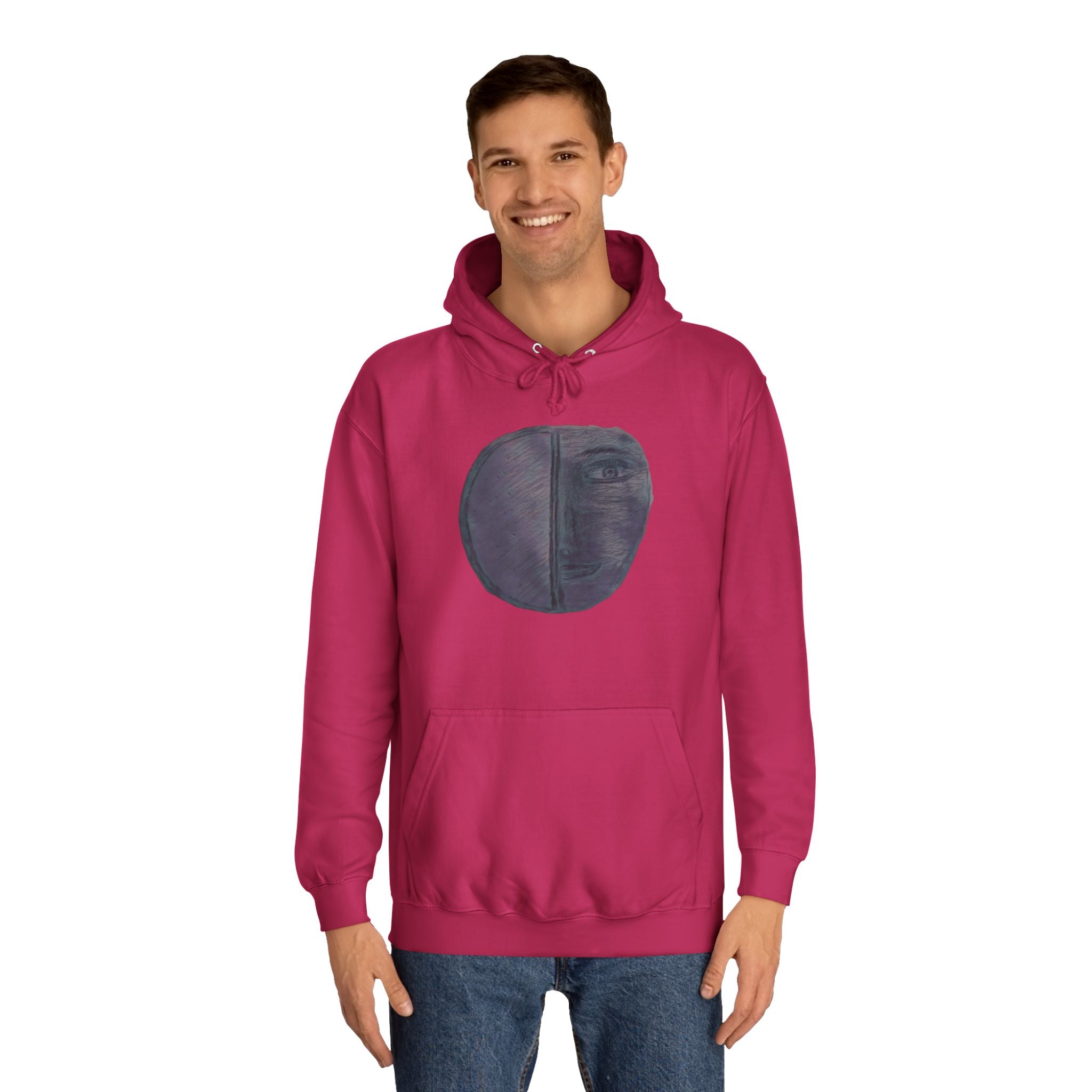 Abstract Art Unisex College Hoodie, Cozy Streetwear, College Gear, Gift for Students, Unique Stylish Hoodie
