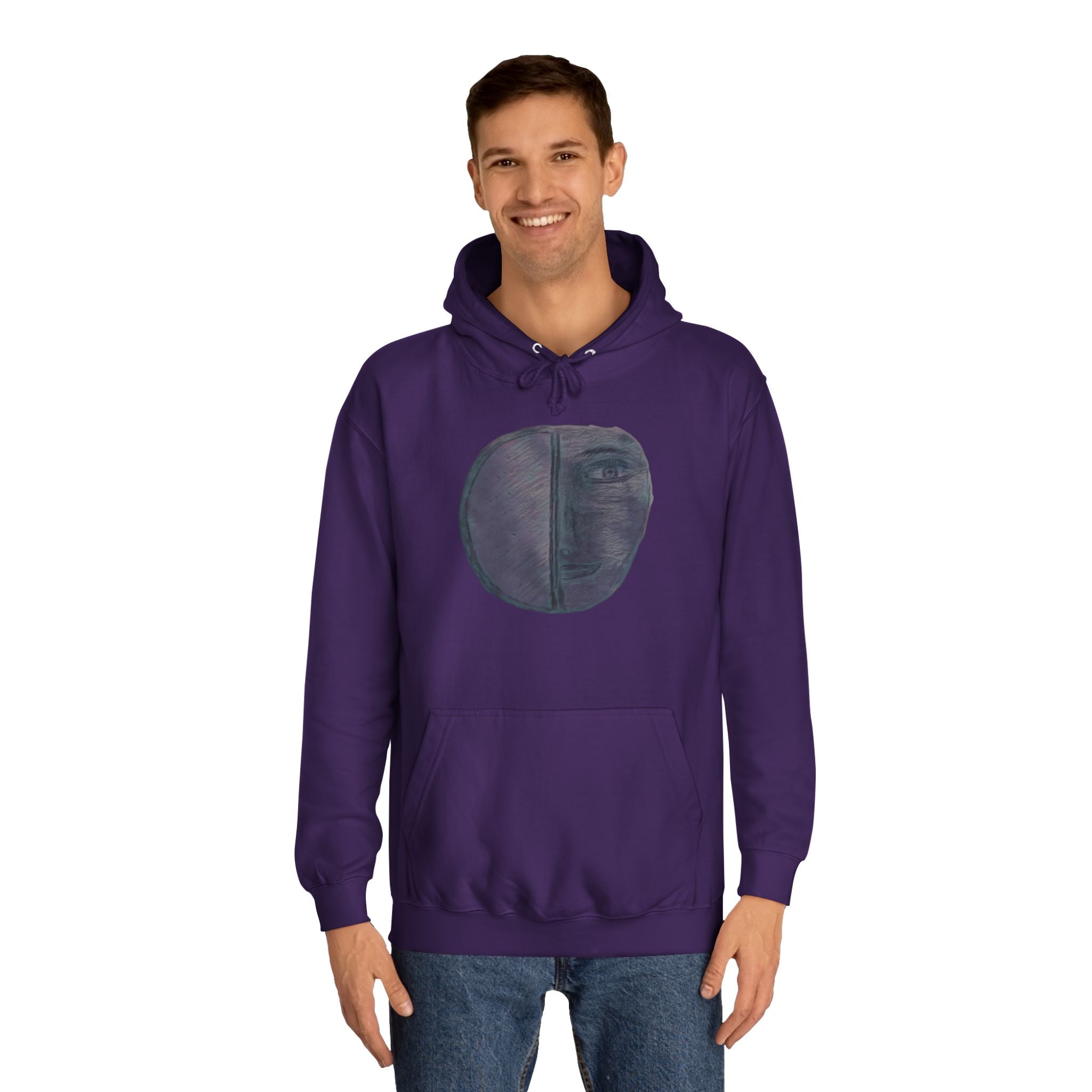 Abstract Art Unisex College Hoodie, Cozy Streetwear, College Gear, Gift for Students, Unique Stylish Hoodie