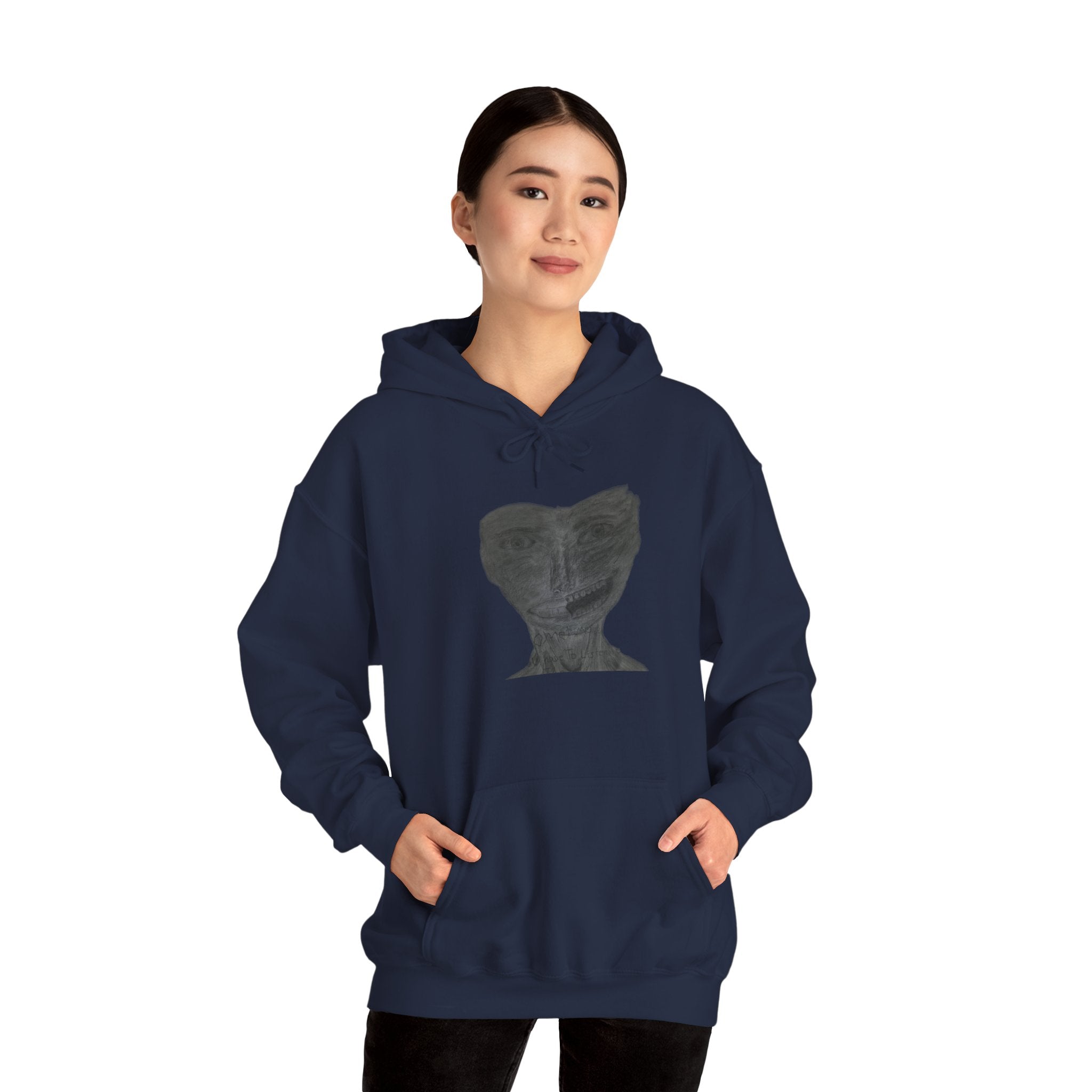 Unisex Heavy Blend™ Hooded Sweatshirt - Listen to the Devil Graphic Hoodie, Cozy Streetwear, Gift for Music Lovers