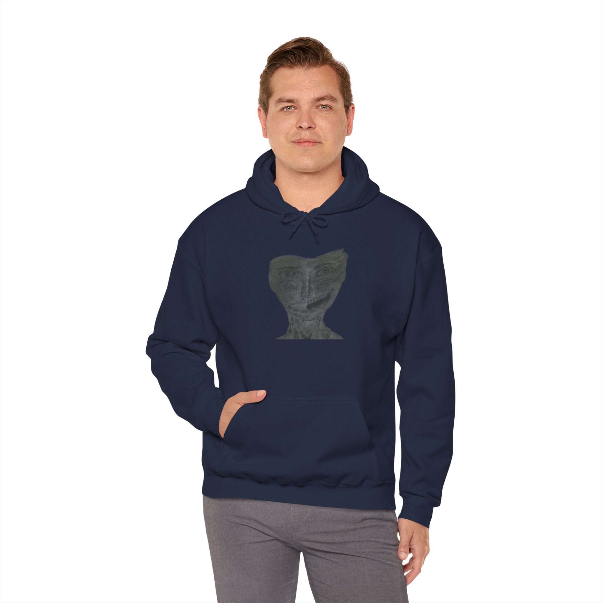 Unisex Heavy Blend™ Hooded Sweatshirt - Listen to the Devil Graphic Hoodie, Cozy Streetwear, Gift for Music Lovers