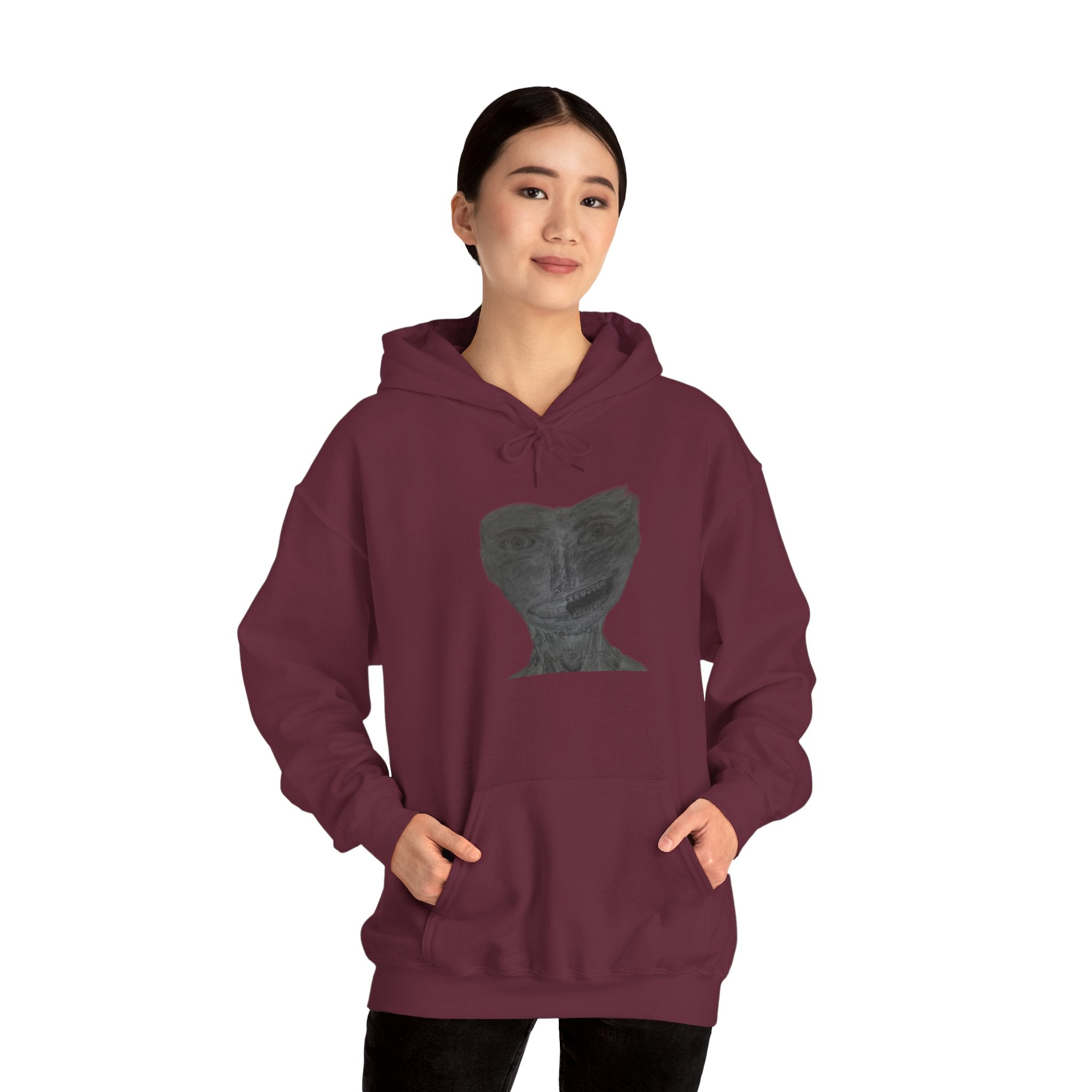 Unisex Heavy Blend™ Hooded Sweatshirt - Listen to the Devil Graphic Hoodie, Cozy Streetwear, Gift for Music Lovers