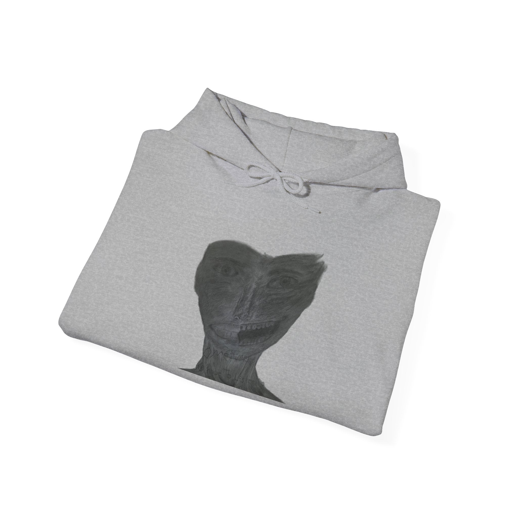 Unisex Heavy Blend™ Hooded Sweatshirt - Listen to the Devil Graphic Hoodie, Cozy Streetwear, Gift for Music Lovers